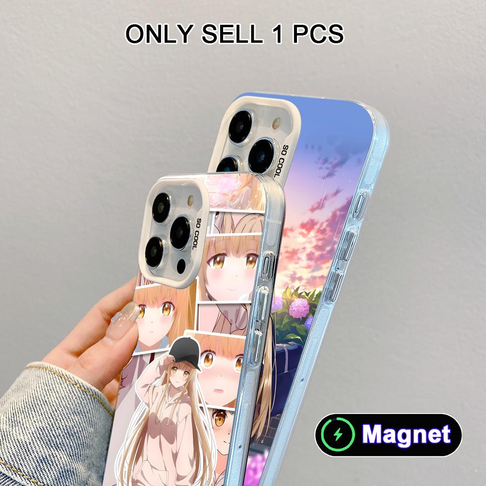 Coque de téléphone Angel Mahiru Shina pour iPhone 17 16 15 14 13 12 11 X XR XS Air Pro Max Plus Colorée Argentée Housse MagSafe