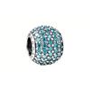 Paved Zirconia 925 Silver Charm Teal Women Charm 791051MCZ