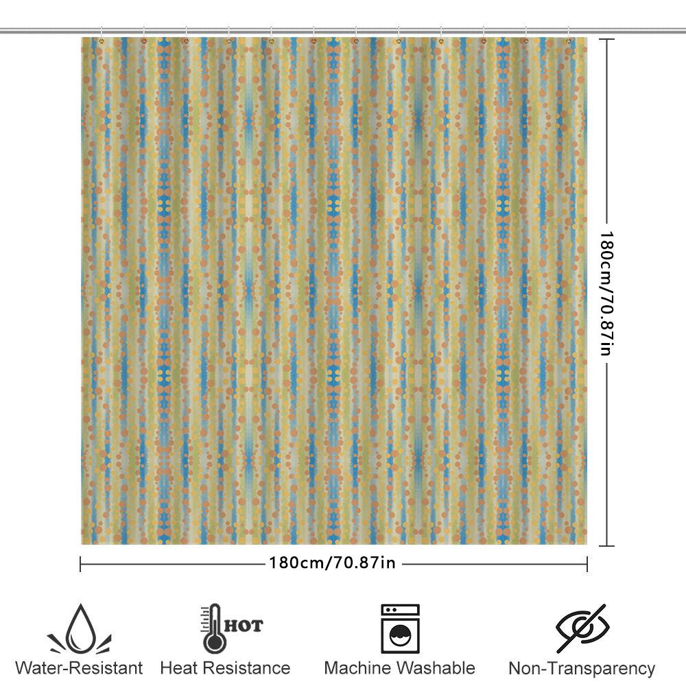 Colorful Shower Curtain Modern Bathtub Decor Polyester Fabric With Anti-Microbial Water-Resistant Properties For Bathroom Use Ea