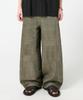 TRILLION Linen Side Panel Curved Pants_Khaki