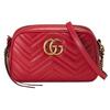 GG Marmont Small Matelassé Shoulder Bag Hibiscus Red Women Shoulder_bags 447632-DTD1T-6433
