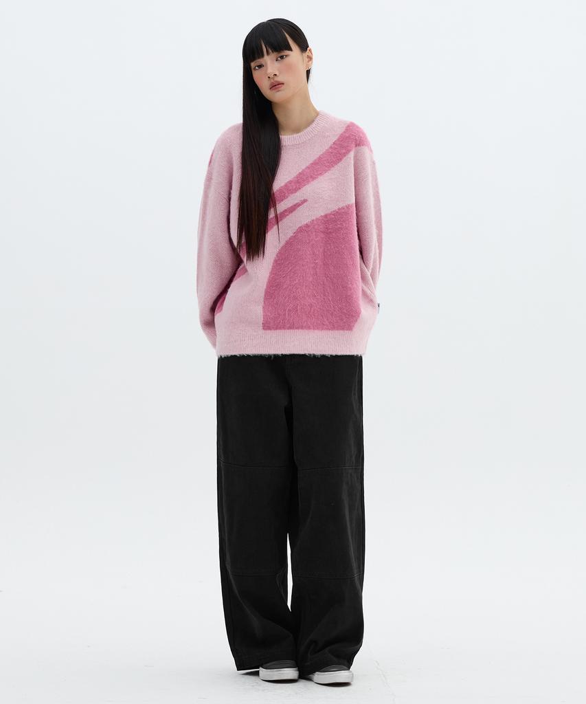 FILLUMINATE Symbol Jacquard Round Knit - Sky Blue