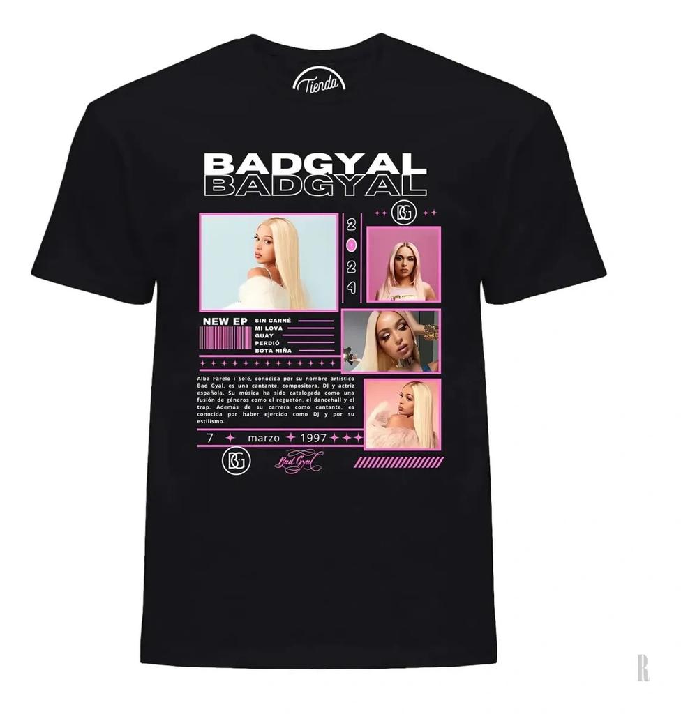 Singer Bad Gyal 2026 World Tour Tshirt Summer New Unisexs Womens Fashion Pure Cotton Oversized Tshirt Street Y2K Style