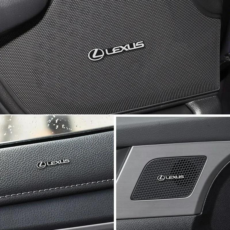 4 Bucăți Embleme Autocolante Insigne 3D din Aluminiu pentru Boxe Stereo Audio Mașină Pentru Lexus ES300 RX330 RX300 GS300 IS250 IS200 CT200h IS300 NX RX