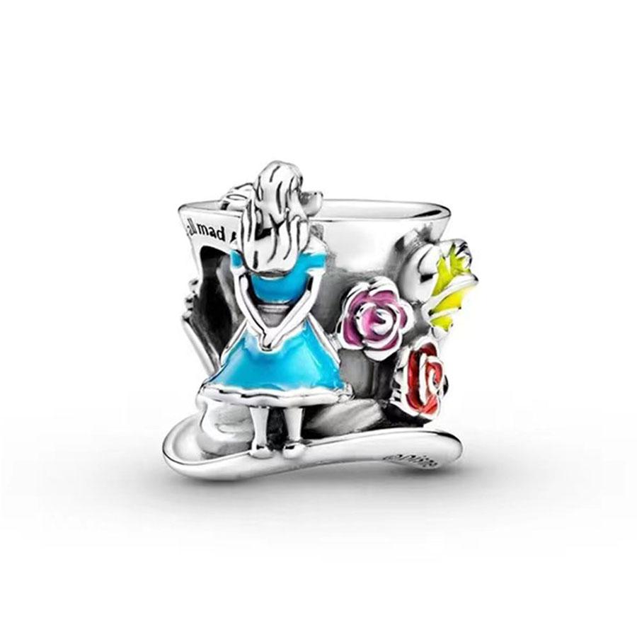 Best-selling 925 Silver Disney Series Pendant Charm Bead, Suitable for Original DlY Bracelet! Ladies' Birthday Fashion