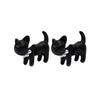 1 Pair Stud Earrings Piercing Style Polished Surface Cat Design Detachable Ear Studs Women Jewelry Collection