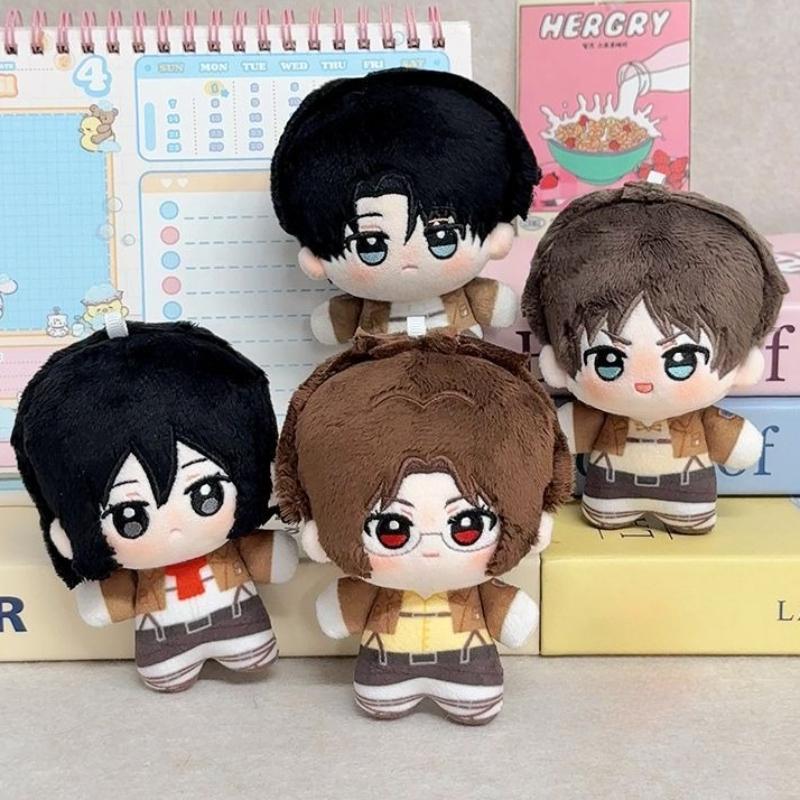 10cm Kawaii Classic Anime Attack on Titan Plush Doll Toy Cartoon Peripheral Stuffed Plush Soft Doll Toy Children's Lovely Gift