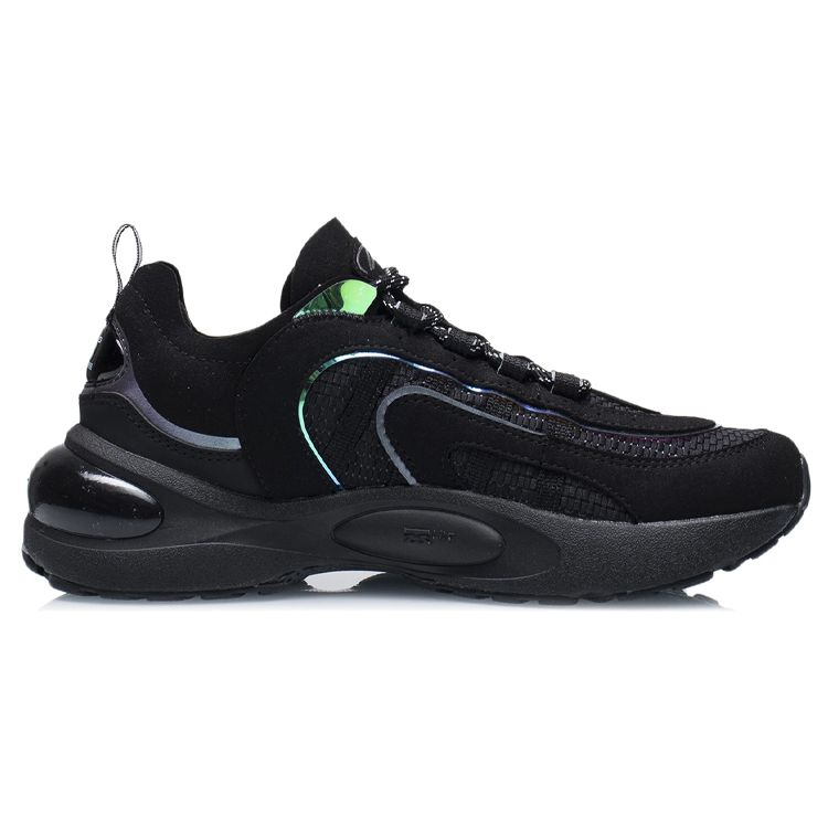 Li Ning V8 Support Cushioning Durable Low Top Running Shoes Women Sneaker Black ARHQ172-5