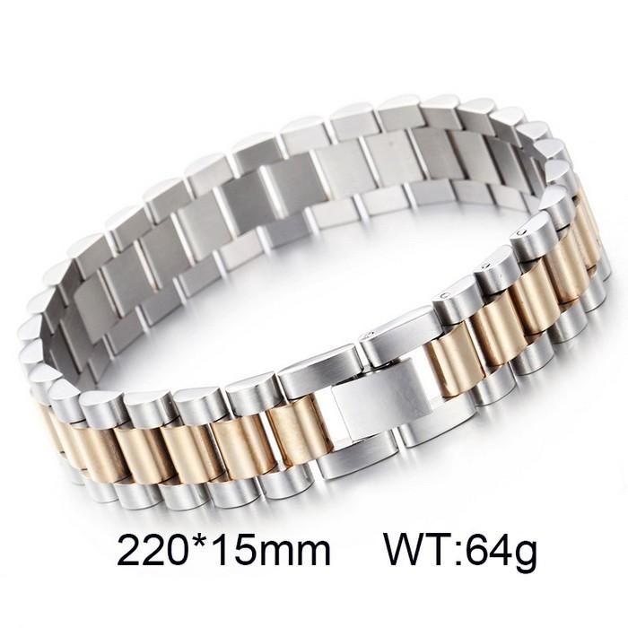 Kalen 9/10/15mm Gouden Horlogeband Roestvrijstalen Armband Voor Mannen Vrouwen Hoog Polished Armband Feest Vakantie Sieraden Cadeaus