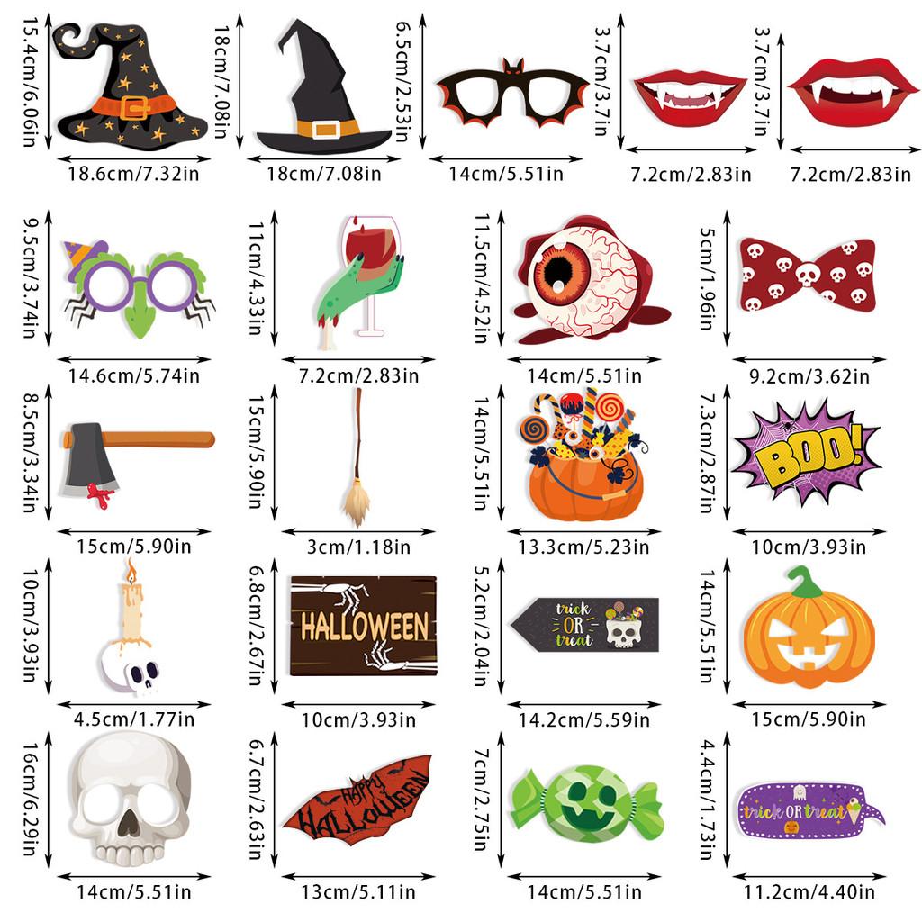 Halloween Skeleton Pumpkin Photo Props With Paper Material For Party Decorating