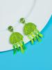 Fashion Candy Color Jellyfish Acrylic Drop Earrings Funny Glitter Animals Resin Dangle Earrings Fashion Accessories Jewelry