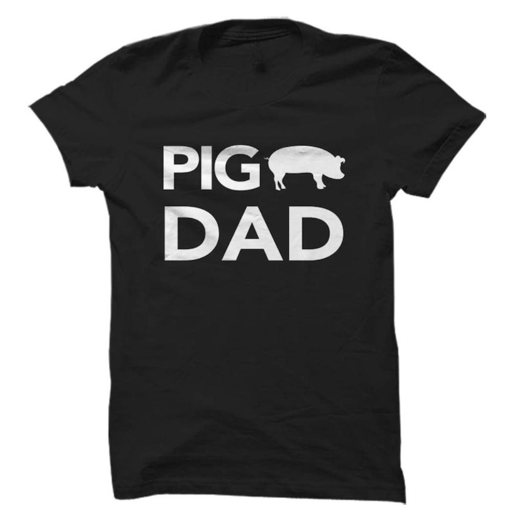 Pig Dad Funny Adult Tshirt Pig Farmers Graphic T Shirts Women Unisex Casual Cotton Shortsleev Oneck Ropa De Hombre Breathable