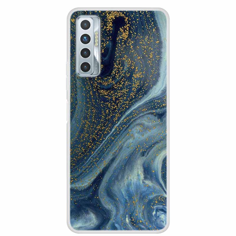 Für Tecno Camon 17P Hülle Luxus Silikon TPU Weiche Abdeckung Handyhülle Für Tecno Camon 17 CG7 CG6 Hülle Stoßfest Marmor Funda Capa