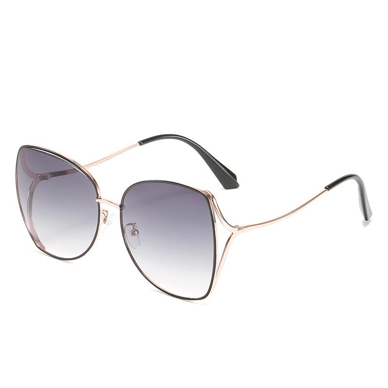Polygonal Retro Sunglasses for Men Women Square Metal Frame UV400 Designer Shades Unisex Sun Glasses
