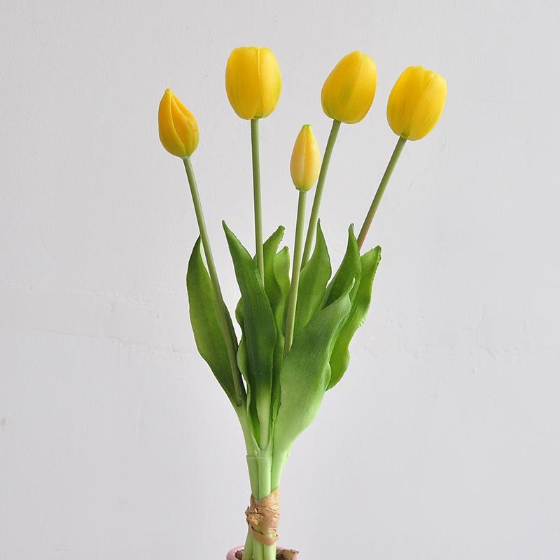 Artificial Tulip Bouquet Artificial Silicone Fake Flower Household Decoration Wedding Venue Decoration Mothers Day Present Artificial Flower
