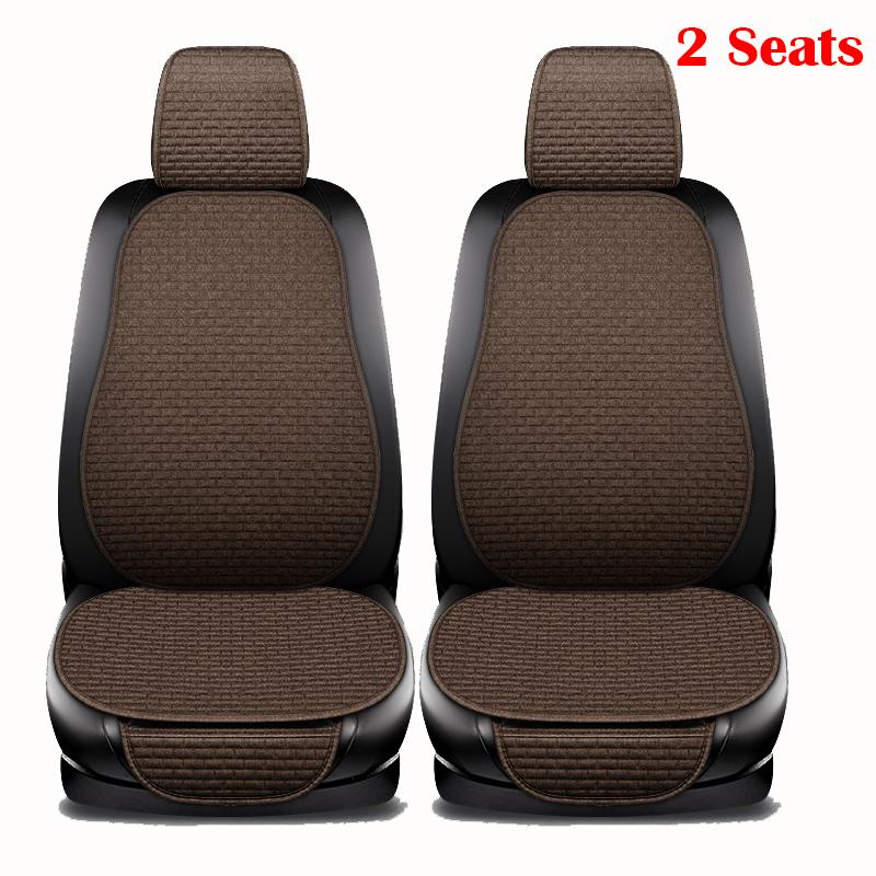Car Seat Cover Front/ Rear/ Full Set Choose Car Seat Protector Cushion Linen Fabric Car Accessories Universal Size