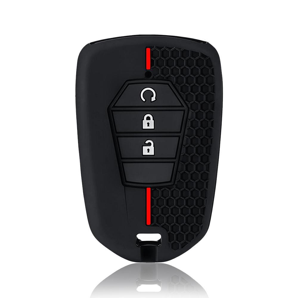 Silicone Car Key Case For Isuzu Dmax D-Max Mux D-Max Mu-X 3.0 Mux 3 Buttons Key Cover Shell Protector