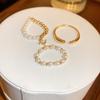 Exquisite Gold Electroplated Zircon Pearl Butterfly Ring - French Luxury Jewelry