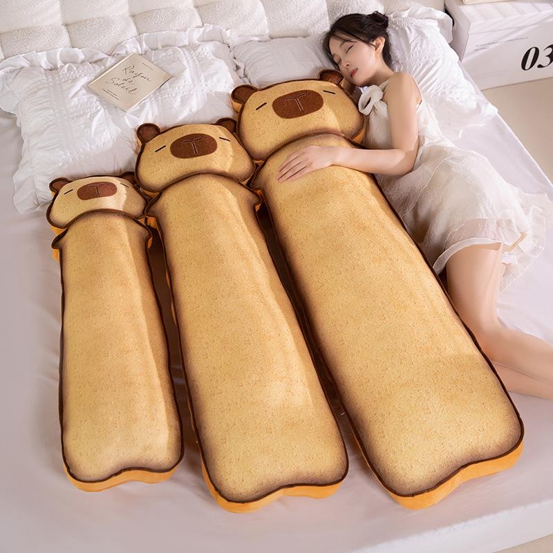 Soft Toast Cat Long Body Sleeping Capybara Pillow For Bed Sofa Office High Quality Adordable Home Decor