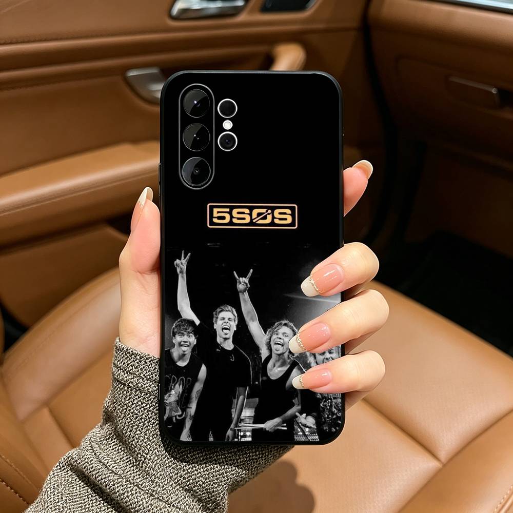 5 S-Seconds of S-Summer Band Phone Case For Samsung S25,S24,S21,S22,,Plus S23,S30,Ultra,S20,Fe,Lite,Black Soft Silicone