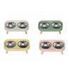 Premium Stainless Steel Cat Dog Bowl Dual Non Spill Design Anti Tip Pet Feeder with Slip Proof Base and Elevated Neck Support
