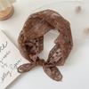 Cotton Linen Lace Triangular Scarf For Women In Spring Autumn And Summer Small Floral Small Scarf Headband Decoration Thin Style Wrapped Silk Scarf