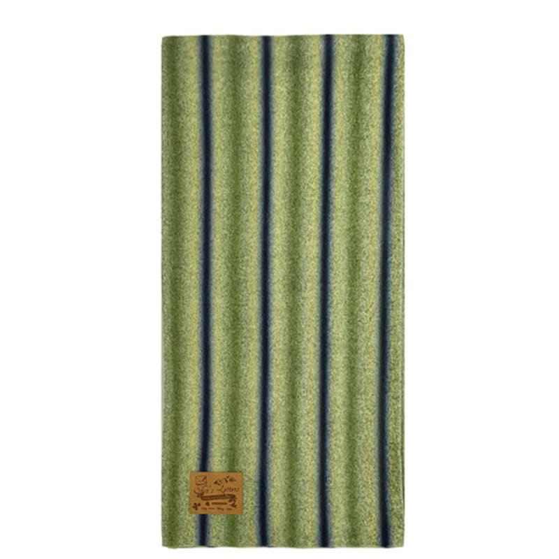Shin’s Letters D.Muffler no.14 _ Green Striped Big Muffler