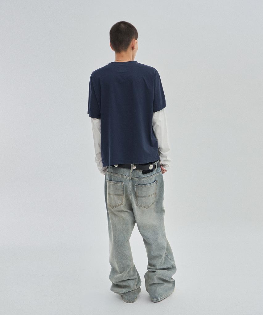 SUADE Color Layered Long Sleeve [Navy]