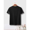 European Sizes Men's Casual Crew Neck T-Shirt with Geometric Letter Print, Short Sleeve, Regular Fit, Summer Wear Pullover Tee