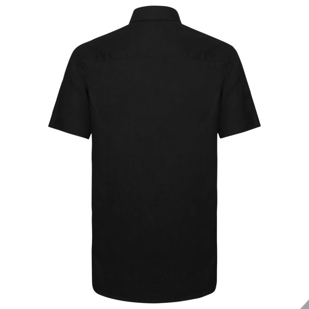 Russell Collection Mens Short Sleeve Easy Care Tailored Oxford Shirt