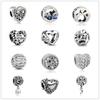 European Silver Color Openwork Heart Honey Bee Mom Bead Fit Charm Bracelet Making Jewelry Accessories