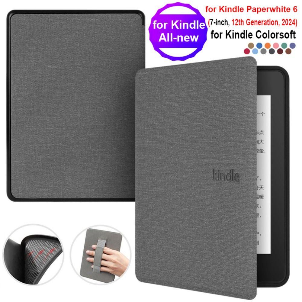 Soft eReader Cover with Hand Support Funda for Kindle Paperwhite 2024 7 Inch (12th Generation)