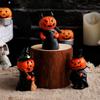 3Pcs/Set Resin Pumpkin Wizard Statue Craft Ghost Festival Mini Devil Pumpkin Figurine Exquisite Durable