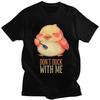 Dont Duck With Me Funny Duck T Shirt Unisex Women Short Sleeve Tshirts Casual Tee Tops Pure Cotton Loose Oversized Clothing