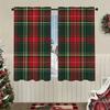 Set Of 2 Plaid Curtain Polyester Xmas Window Decor Home Classic Curtains Room Darkening Made