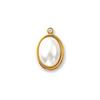 2 PCs 304 Stainless Steel Charms 18K Gold Plated White Acrylic Imitation Pearl Pendants For DIY Jewelry Making Necklace Findings