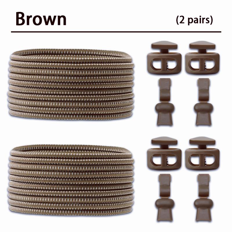 2Pair Elastic shoelaces Without Ties Lock Shoelace sneakers No Tie Shoe laces Kids Adult round Quick laces Shoe accessories