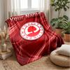 Nottingham Forest FC Gepersonaliseerde Naam Tekst Flanellen Deken Voetbal Logo Gepersonaliseerde Fleece Plaid Speciale Cadeau Voor Bank Slaapkamer Huis