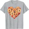 Chow Chow Heart Valentine Dogs Graphic Tee Short Sleeve Crewneck Casual Cotton T-Shirt for Men Women
