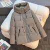 New Down Jacket Women's Mid-length Hooded Cotton Coat Thickening Slimming Cotton Jacket