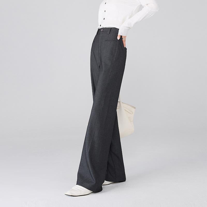 Zhengzhou Women's Narrow Suit Wide-leg Pants Women's 1116 Autumn New Thin High-waisted Casual Straight-leg Pants
