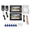 Smarte Türklingel 7 Zoll High-Definition-Bildschirm 2 Einheiten Kartenzugangskontrolle Video-Sprechanlage Türklingel für Villa GB-Stecker
