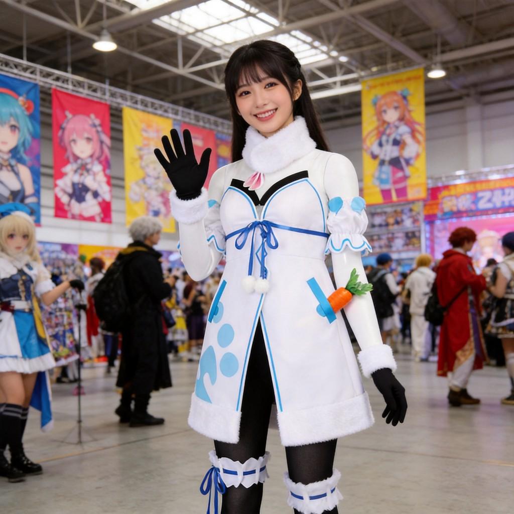 Virtual Usada Pekora Cosplay Costume With Lycra Fabric For Anime Fans