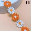 25mm Daisy Flower Lace Trim Colorful Embroidered Ribbon For DIY Crafts Sewing Supplies Knitting Wedding Handmade Patchwork