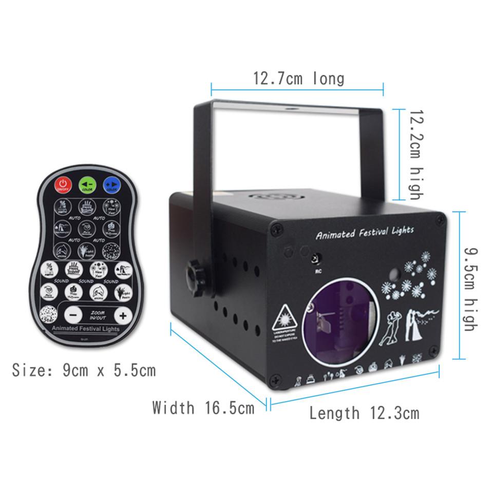 Animated Laser Light RGB Laser Beam Line Scanner Projector Lamp Led Stage Lighting Effect Dance Party Lights DMX512 Lighting