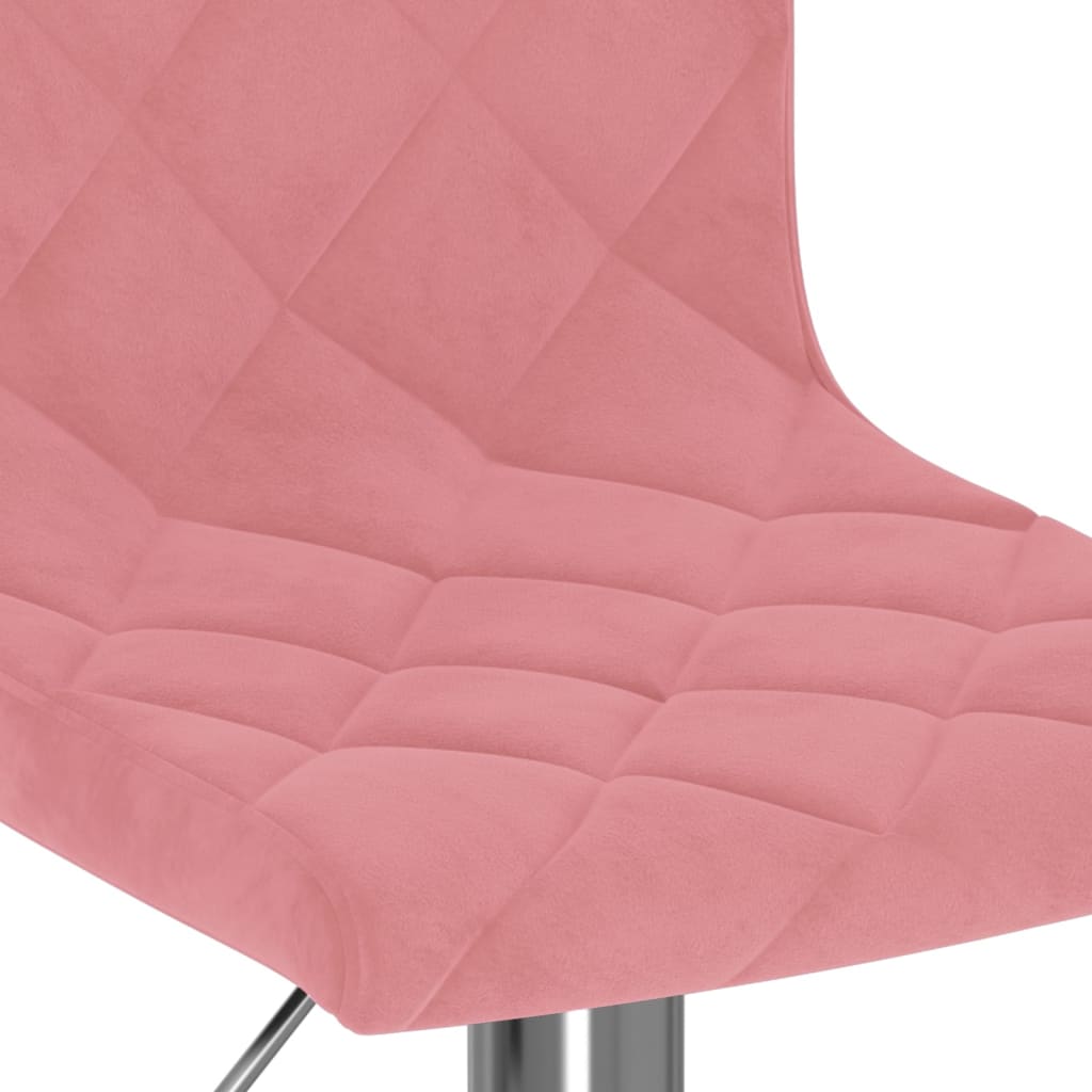 Vidaxl Bar Stools, 2 Pcs, Pink, Upholstered In Velvet