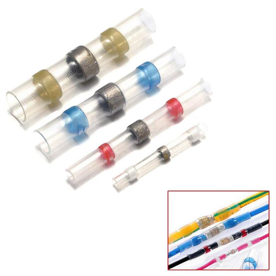 200pcs Waterproof Solder Seal Heat Shrink Wire Butt Terminal Connector Set