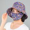 New Dust Mask Hat Unisex Flower Fisherman Hat Outdoor Protect Neck Anti-uv Sunscreen Hat Tea Picking Cap With Mask
