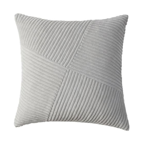Boho Textured Pillow Cover Corduroy Striped Patchwork Throw Pillow Cover 18x18 Inch Rustic Cushion Cover for Farmhouse Home Sofa Couch Bed Living Room