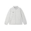 Solid Color Casual Stand Collar Quilted Down Jacket Unisex Outerwear Light-Gray 23600804-009